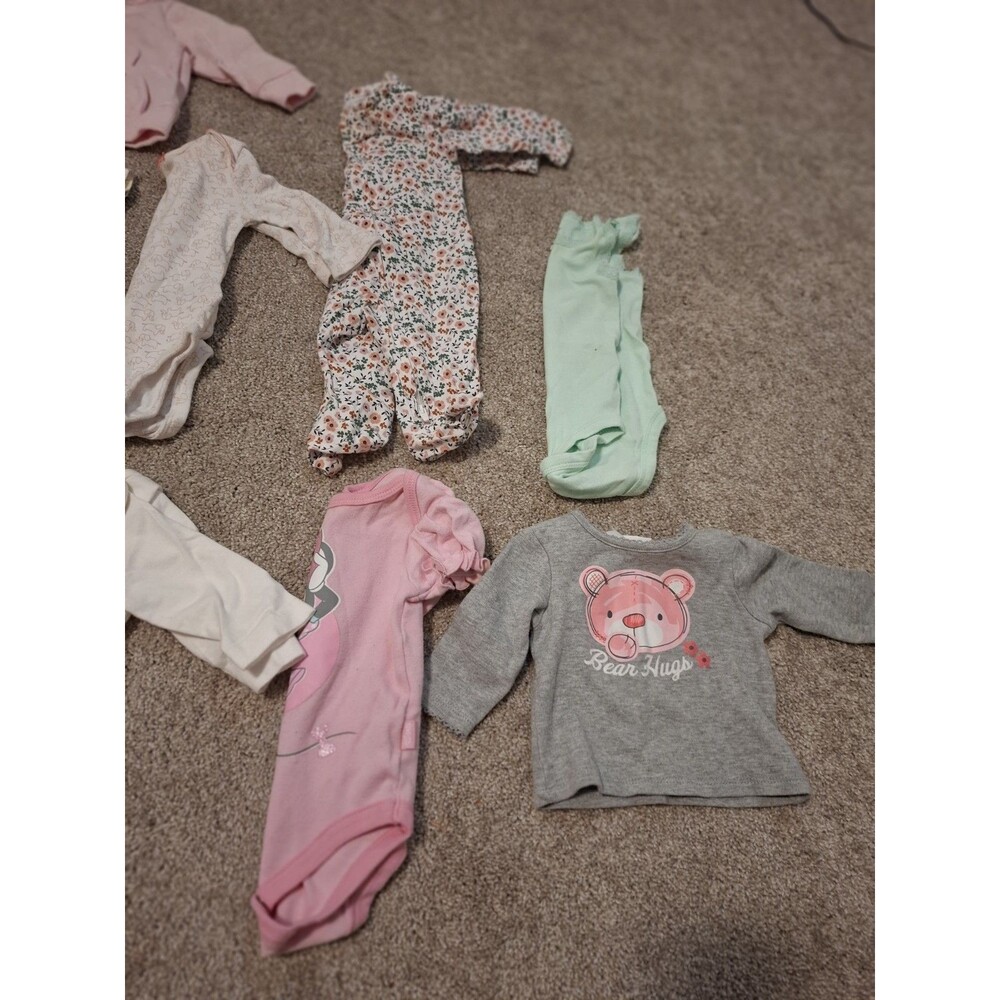 Baby One Piece Bundle Lot - Carter’s, Disney, Burt's Bees, Jumping Beans 0-3 Mon - Picture 7 of 16